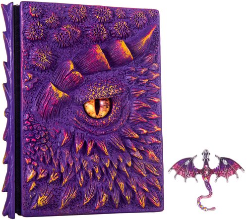 3D Dragon Eye Embossed Journal,Resin Engraving Notebook,Dnd notebook for Dragon Lovers ，Blank Paper,Hardcover Travel Notepad for Writing,Sketchbook,Collection,Gift,Decoration A4 and A5 Size (A5-Purple