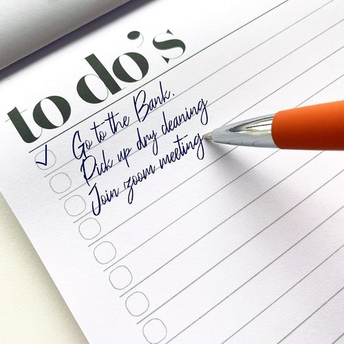 Regine Switzerland A5 To Do List Notepad - Stylish Daily Planner with Checkboxes & Deadline Column