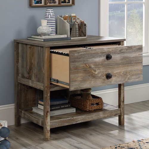 Sauder Granite Trace Lateral File, Rustic Cedar Finish