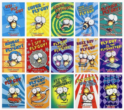 Fly Guy 1-15 Complete Collection Series Pack Set, 15 pcs Boxed Set, For1st 2nd Grade Children Kids