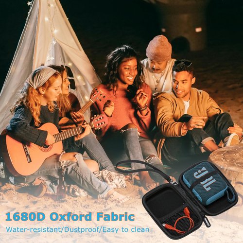 Ginsco 2025 New Case for JBL Go 3 and GO 4 - Ultra-Portable Waterproof and Dustproof Mini Bluetooth Speaker, Hump Design Travel Carrying Case Hard Shell Cases with Detachable Strap