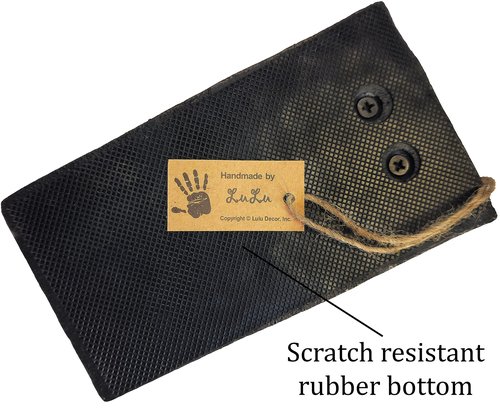 LuLu Decor, Cast Iron Fleur De Lis Door Stop, Door Stopper in Antique Black Finish, Beautiful and Useful Product, Simply Insert Flat Base Underneath Your Door Space, Works Great (LB15BK3)