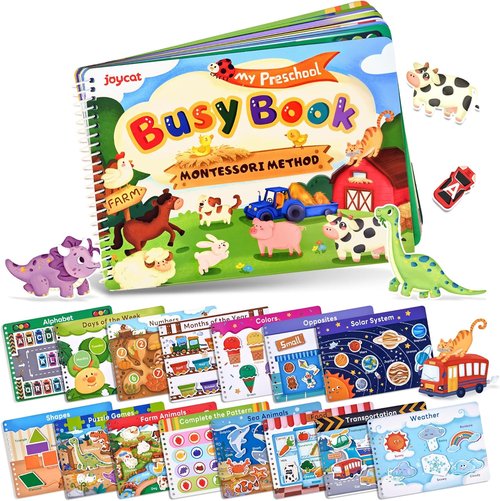 JoyCat Preschool Busy Book - Educational Learning Activities for Toddlers 3-5 | Sensory Toys & Autism Support
