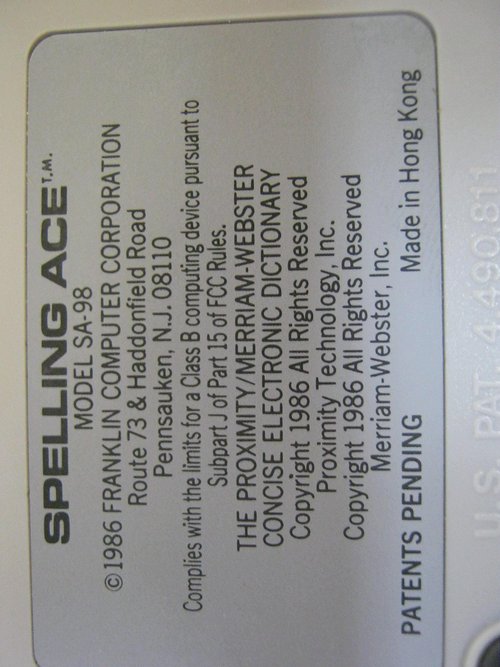 Franklin Spelling Ace - Second Edition