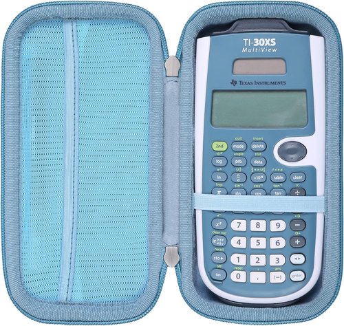 Khanka Carrying Case - Light Blue for Texas Instruments TI-30Xa, TI BA II Plus, TI-30XIIS, TI-30XS MultiView & TI-36X Pro