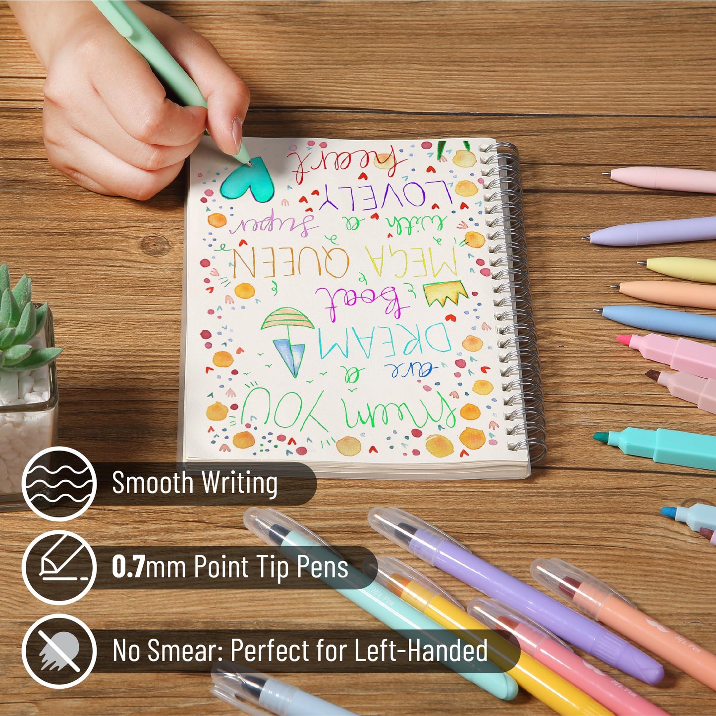 Mr. Pen- Aesthetic Highlighters and Gel Pens, 18 Pack