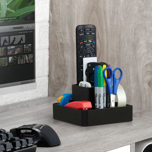 BRAINWAVZ Pen Holder & Desktop Stationary Organizer, TV Remote Control & Office Supplies, For Pens, Pencils, Scissors, Staplers Other Small Home Office Supplies & Accessories (D06)