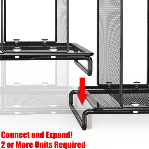 Simple Houseware Expandable 5 Section Upright File Sorter Organizer, Black