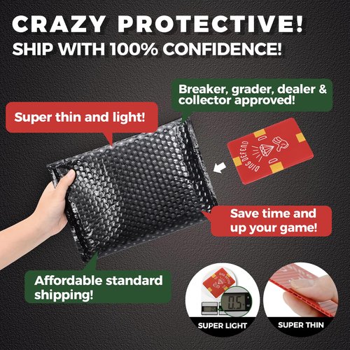Ding Defend 510 Pack Trading Card Mailing Protectors - Hard Plastic Slab - Diamond Hands Card Guard Packaging Pads for Collectibles, Shipping & Hobby Supplies - 3.5 x 4.5 Inches