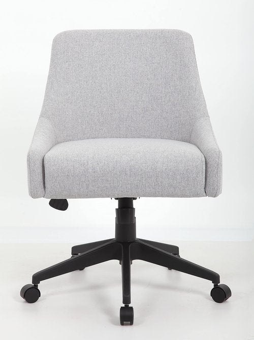 Boss Office Products Boyle Poly-Linen Guest Chair with Casters in Grey