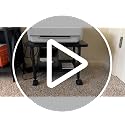 VASAGLE Ebony Black 2-Tier Mobile Printer Stand with Locking Wheels, Under Desk Office Table