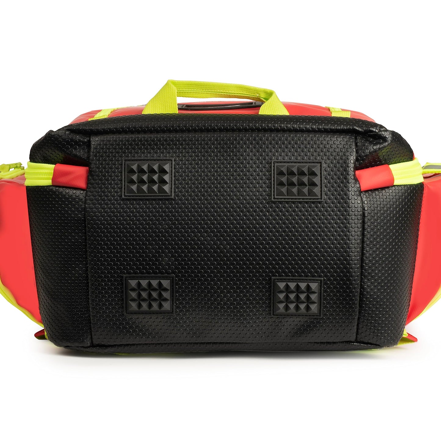 Scherber Fully-Stocked Premium First Responder Backpack | EMT/EMS Medic Trauma & Oxygen Medical Professional Kit | Bag w/ 4 Color-Coded Removable Pouches, O2 Storage, & 250+ First Aid Supplies - Red