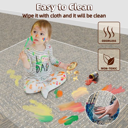 Office Chair Mat or Carpet: 36" x 48" Plastic Heavy Duty Computer Desk Mats with Lip for Low Flat and No Pile Carpeted Floor - Clear Rug Pad for Rolling Chairs Office Work Home Gaming Rectangle