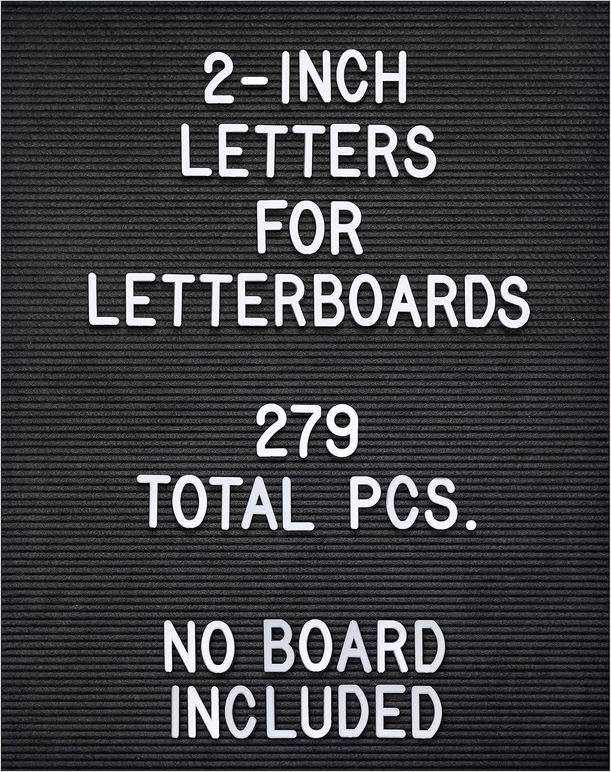 Skiennix Letter Board Plastic Letters Set - 2 Inch White Letters for Felt Boards | Perfect for Custom Messages
