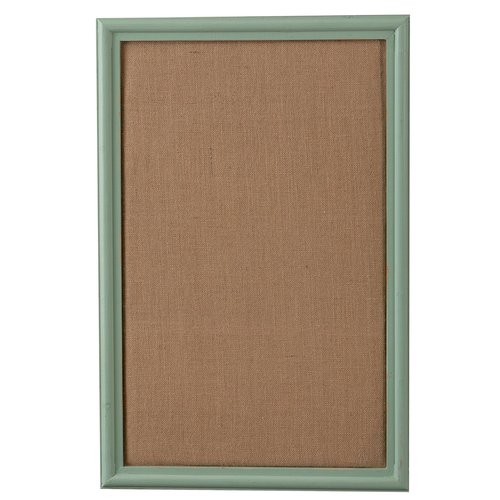 SOFE Linen Decorative Bulletin Board, Green Wood Framed 23" X 36" Office Fabric Board Organizer Wall, Pin Board for Picture Photo, Display Board for School, Home, Vision Board