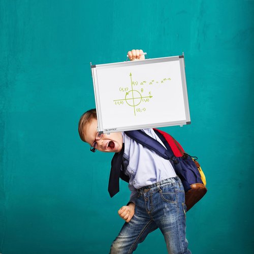 TSJ OFFICE Small White Board - 12 x 16 Inches 4 Sides Portable Whiteboard Mini Foldable Magnetic Desktop Easel for Students, Tabletop Memo with 4 Hooks for Wall Hanging Office, School, Home