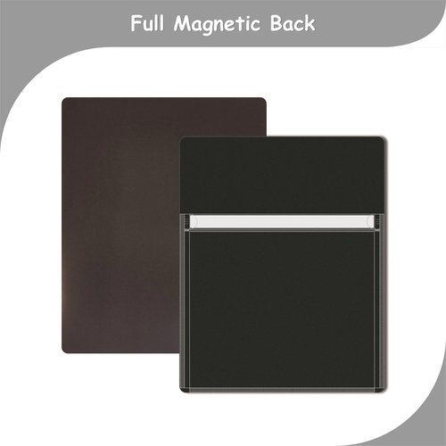 IMAGAME Magnetic Pocket 4 Pack – Self-Adhesive Magnetic Storage Pouch for Documents, Notes & Tools, Strong Magnet Backing for Fridge, Whiteboards, and Metal Surfaces (Black 4Pcs)