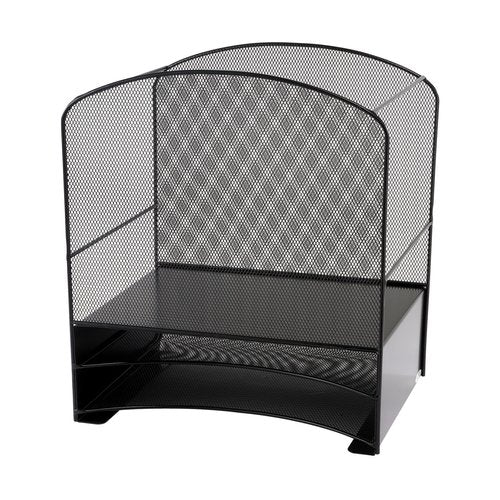 Safco Products 3260BL Onyx Mesh Hanging File with 2 Horizontal Sorters, Black