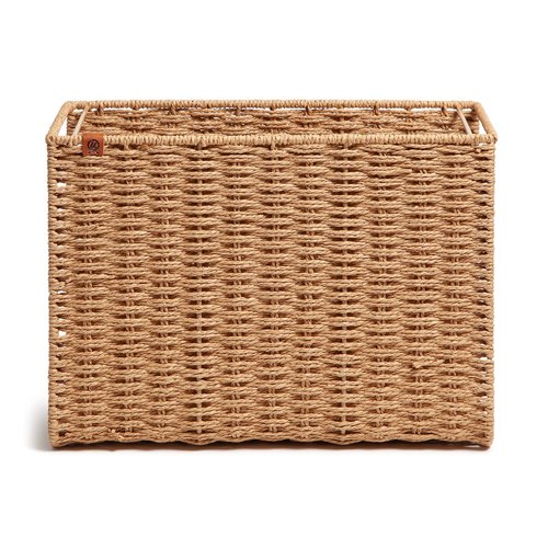 U Brands Woven Hanging File Basket, Office Organization Supplies, 1 Count