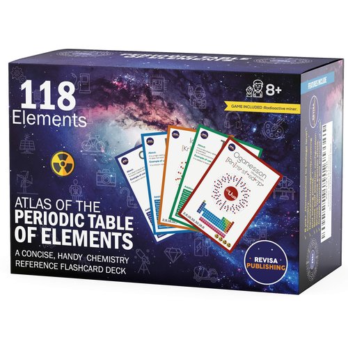 Periodic Table of Elements Laminated Flashcard Science kit| Quick Element Study Aid|Chemistry Flash Card Game for Teachers, Students, Homeschool Kids, Classroom| Educational Chart Reference Guide