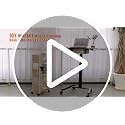 JOY worker 27.5" White Mobile Standing Desk with Drawer – Height adjustable, 360° wheels