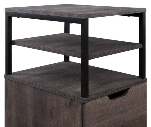 OSP Home Furnishings Contempo Mobile Cart, Ozark Ash
