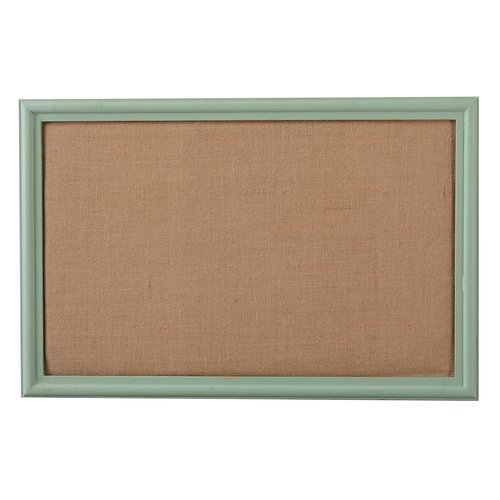SOFE Linen Decorative Bulletin Board, Green Wood Framed 23" X 36" Office Fabric Board Organizer Wall, Pin Board for Picture Photo, Display Board for School, Home, Vision Board