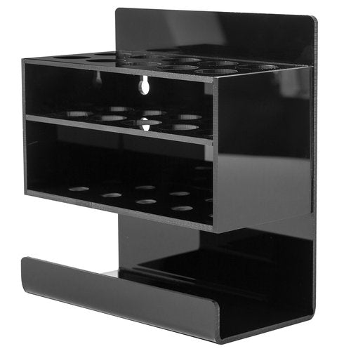 MyGift Dry Erase Marker Holder 10 Slots Whiteboard Marker Holder for Wall Dry Erase Eraser Holder Wall Mount Black