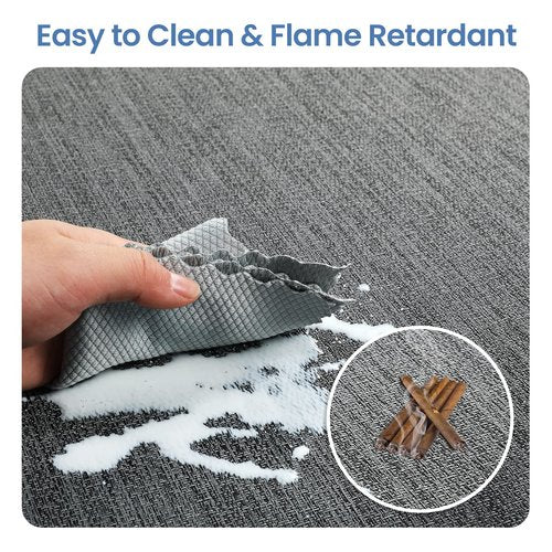 RccugmatS Chair Mat for Hardwood Floor, 36" x 48" Heavy Duty Office Chair Mat for Rolling Chairs, Anti Slip, Computer Chair Desk Mat, Floor Protector for Home Office, Black&Grey