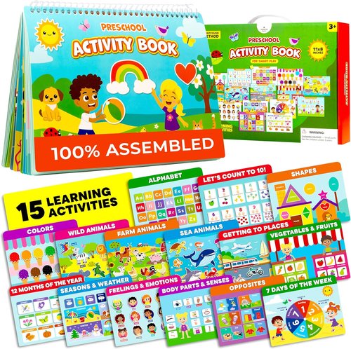 Montessori Preschool Activity Book - 15 Engaging Learning Activities for Kids Aged 3-5
