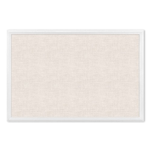 U Brands Cork Linen Bulletin Board, 20 x 30 Inches, White Wood Frame (2074U00-01) & Magnetic Dry Erase Board, 20 x 30 Inches, White Wood Frame (2071U00-01)