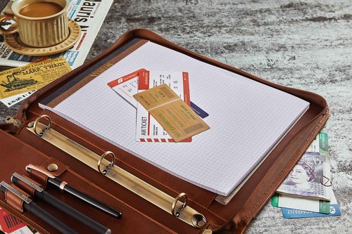 Leather Portfolio, Professional Binder Organizer for Lefty & Righty, 3 Ring Portfolio Personalized Zipper Binder, Leather Padfolio for Men (Brown, Standard)