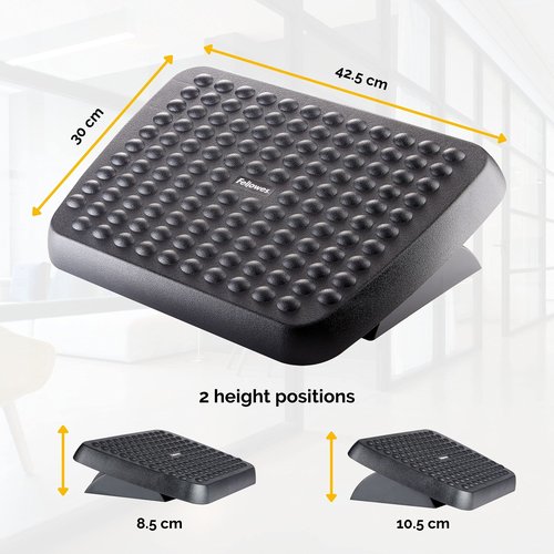 Fellowes Back Support and Foot Rest Bundle