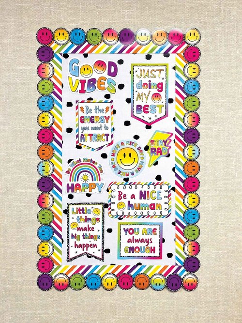 Black Painted Dots on White Better Than Paper® Bulletin Board Roll and Teacher Created Resources Black Painted Dots on White Straight Rolled Border Trim (TCR8910)