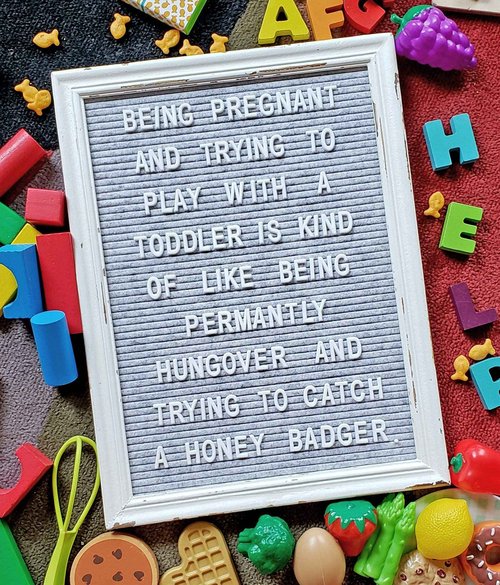 Gray Felt Letter Board Back to School Sign with Rustic Wood White Frame - Grey Farmhouse Letter Board Sign with Stand - Baby Announcement 12x16 Felt Board Changeable Message Board with 350 Letter Set