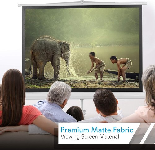 Pyle 50-Inch Portable Projector Screen - Lightweight Tripod Stand, Easy Setup, 4:3 Aspect Ratio, White Matte Fabric
