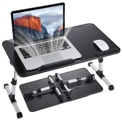 Lap Desk for Laptop, 8AMTECH Ajustable Laptop Table with Cooling Fan Office Desk for Lap-top, Working, Reading, Writing, Drawing and Eating in Bed Sofa Floor Couch