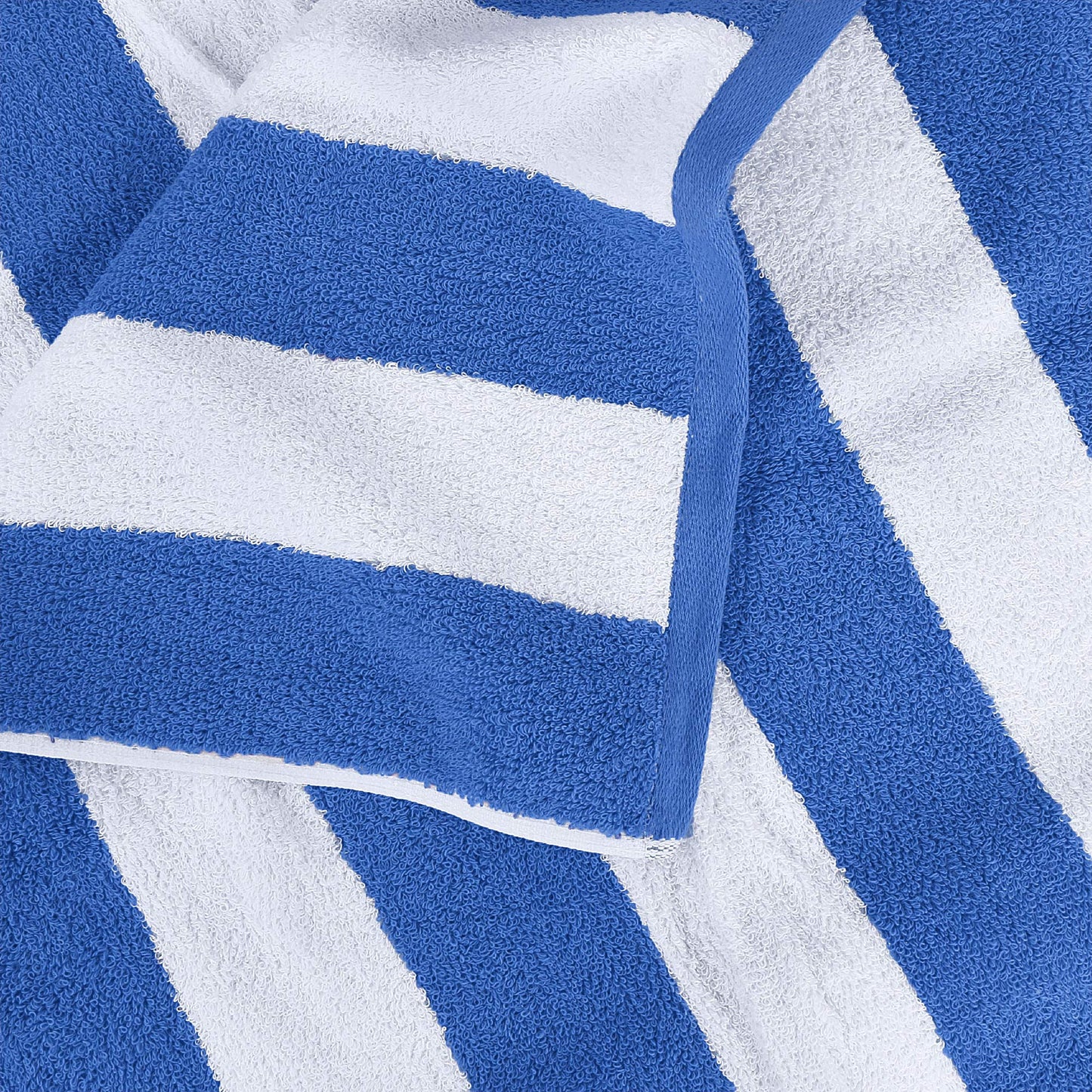 Utopia Towels Pack of 4 Cabana Beach Towels, Oversized 30 x 60 Inches Cotton Beach Towel Set, Smooth Ring Spun Texture for Pool and Swim Days, Modern Striped Design Bath Towels, Blue