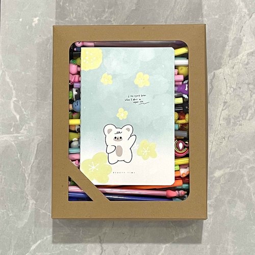 sencoo Cute Cartoon Erasable Black Gel Ink Pens Kawaii Pens for Birthday Present School Prize Students Gift Kids Pens Random Style (100 pens + 100 refill + 1 notebook)