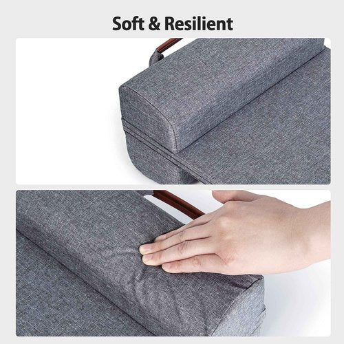 Lap Desk - Fits up to 15.6 inch Laptop Desk, Built in Mouse Pad Portable Lap Stand Lightweight Laptop Table with Phone Holder, Lap Desk Stand for Bed Sofa Home Office, Grey