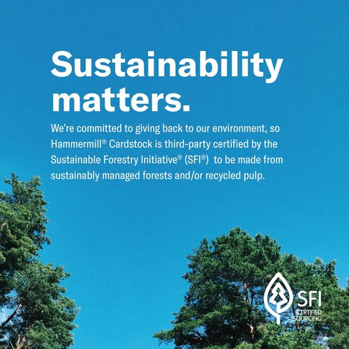 Hammermill White Cardstock, 110 lb, 8.5 x 11 White Cardstock, 5 Ream (1,000 Sheets) - Thick Card Stock, Made in the USA, 168400C