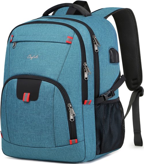 CAFELE 17.3 Inch Laptop Backpack,School Backpack,Travel Durable Work Backpck for Women Men,Blue.