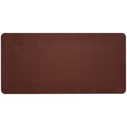 Gallaway Leather Desk Mat - Desk Pad 91.5 x 43 cm - XXL Mouse Mat - Non-Slip Desk Cover - Desk Accessories (Dark Brown)