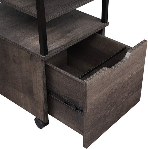 OSP Home Furnishings Contempo Mobile Cart, Ozark Ash