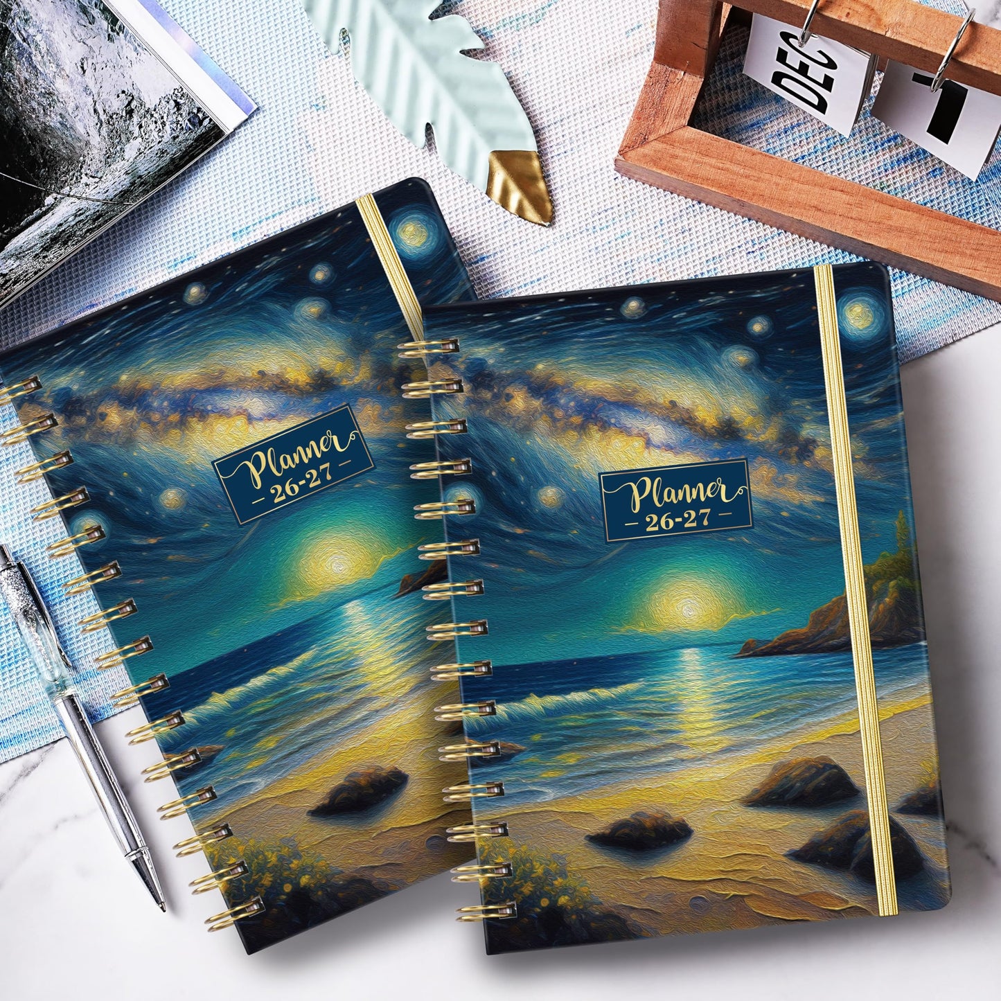 Planner 2026-2027 - Academic Planner 2026-2027, July 2026 - June 2027, 8.4" x 6.3", 26-27 Planner Weekly and Monthly, 26-27 Calendar Planners with Colorful Tabs, Pocket, Hardcover - Dreaming Sea