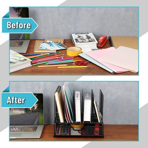 Mr. Pen- Mesh Desk Organizer with Drawer, Office Desk Organizers and Accessories, Desktop & Desk File Organizer