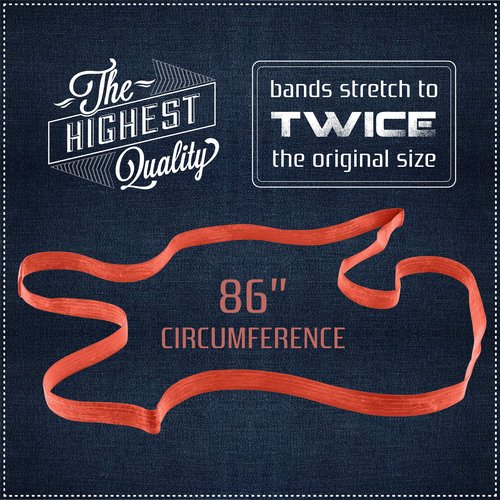 24 Pack Extra Large Rubber Bands for Furniture & Moving Blankets - 42" Length Extra Strength - Mover Bands to Secure Drawers, Doors & Covers - by Kitchentoolz