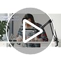 Drdefi 12X Square Magnifying Desk Lamp with Light & Clamp - Black