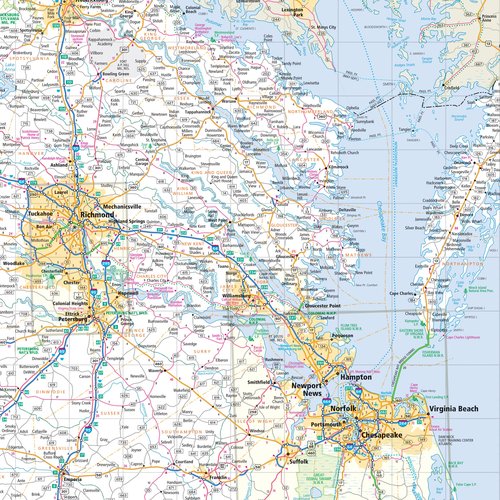 Rand McNally Easy to Read: Virginia State Map