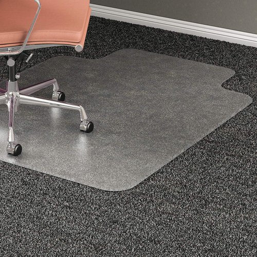 Lorell, LLR69166, Wide Lip Medium Pile Chairmat, 1 Each, Clear
